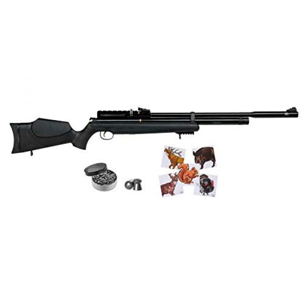 Wearable4U Air Rifle 1 Hatsan AT44S10 QE Open Sight Air Rifle with Included Wearable4U 100x Paper Targets and Lead Pellets Bundle