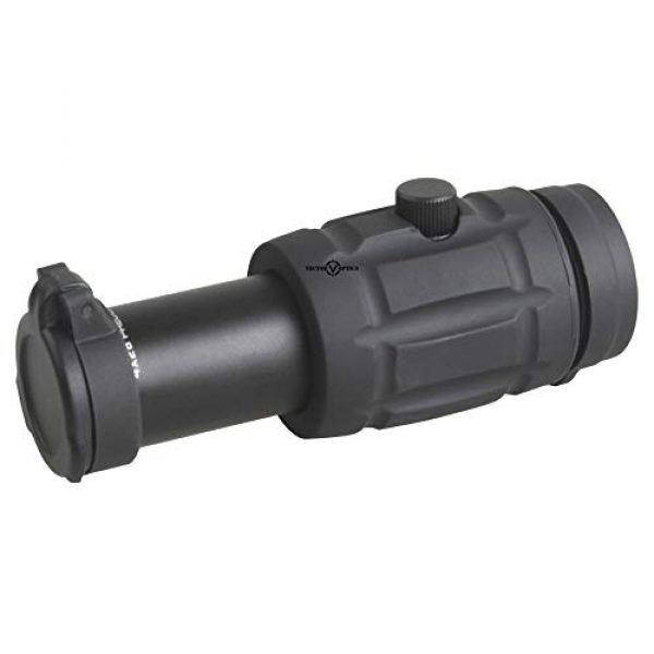 KTAIS Rifle Scope 5 KTAIS Vector Optics Tactical Adjustable 4X Magnifier fit for Red Dot Sight with Flip to Side Mount Shooting Accessories (Color : Black)