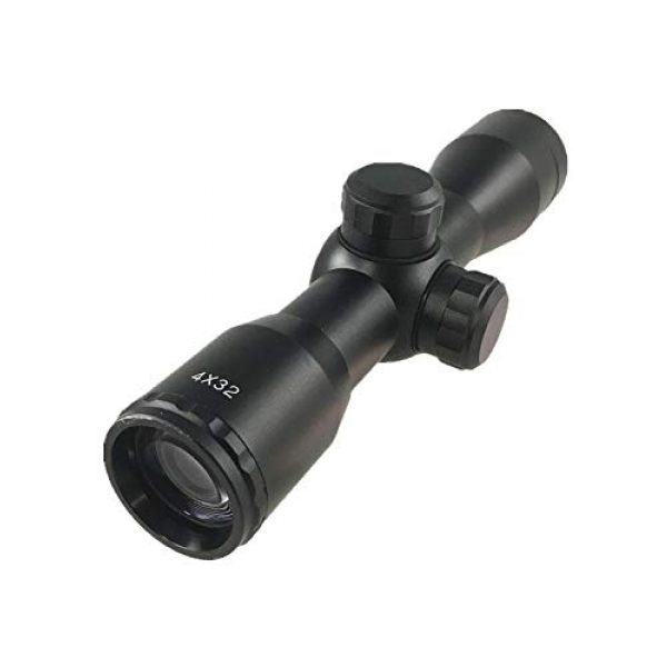 DB TAC INC Rifle Scope 3 DB TAC 4x32 Anodize Black Color Mil-dot Reticle Slug Scope Picatinny Weaver Mounted Aluminum Hunting Optics Accessory.