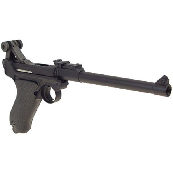 WE Airsoft Pistol 3 WE p-08 long version gas blowback full metal - black(Airsoft Gun)
