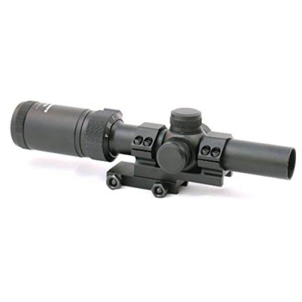CenterPoint Optics Rifle Scope 4 Centerpoint Optics 1-4x20 MSR Rifle Scope with Offset Picatinny Mount and Glass Reticle