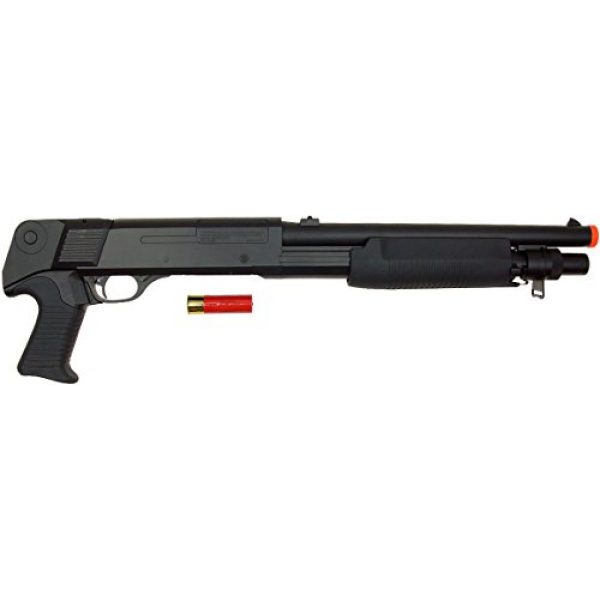 DE/CSI Airsoft Shotgun 3 DE Model-799S Tri-Burst Shot Gun w/Pistol Grip&Shell Holster