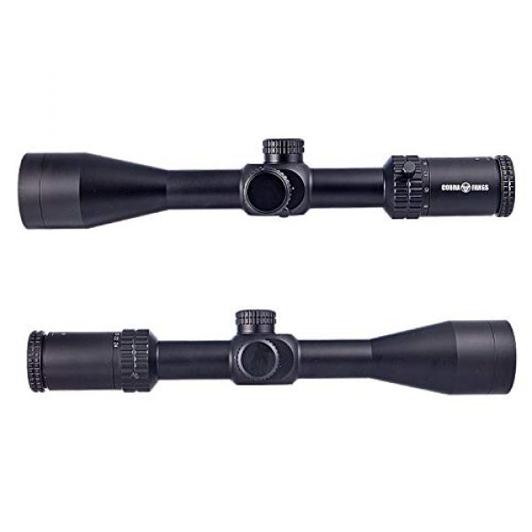 COBRA FANGS Rifle Scope 2 COBRA FANGS 6-24X50mm FFP Rifle Scope for Outdoor Hunting, FFP Tactical AO Optics RifleScope Red/Green Illuminated 1/4 MOA Mil-dot Crosshair Scope with Covers&Free Mounts