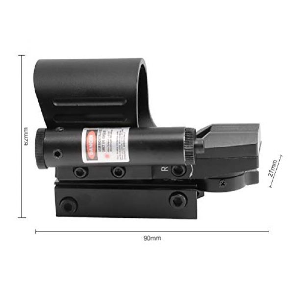 BESTSCOPE Rifle Scope 3 BESSCOPE Update 4 Style Reticles Red Dot (Red and Green) with Red Laser Assisted Aiming Function Aiming
