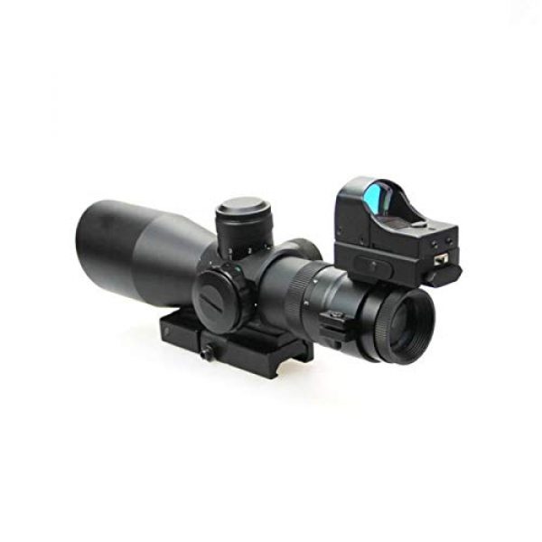 DJym Rifle Scope 4 DJym 3-9X42E and HD107R Combined Sights, Rifle Scope Waterproof, Shockproof and Anti-Fog