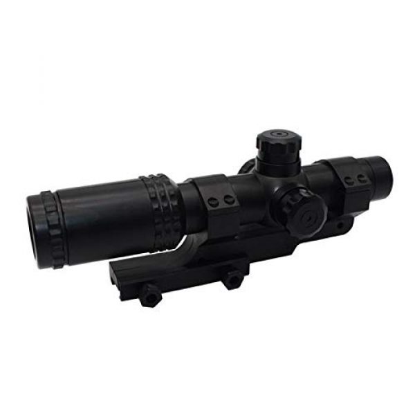 KTAIS Rifle Scope 3 KTAIS 8X Sight Scope Riflescope Green & Red Cross Tactical Hunting Optics Holographic Sight Toy Plastic Gun Accessories (Color : Black)