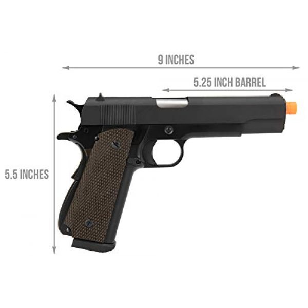 Lancer Tactical Airsoft Pistol 2 Lancer Tactical WE 1911 High Capacity Full Metal Airsoft Gas Blowback Pistol Black 330 FPS