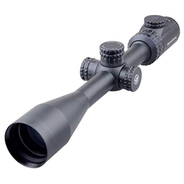 Vector Optics Rifle Scope 1 Vector Optics Hugo 4-16x44 Second Focal Plane (SFP) Riflescope with Illuminated Center Dot BDC Reticle, 25.4mm Tube, 1/4 MOA Per Adjustment, Turret Lock System, Free Mount Rings, Lens Caps, Sunshade