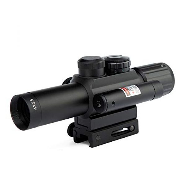 DJym Rifle Scope 1 DJym 4X25 Sight, Universal Sight Hunting Rifle Scope, Waterproof, Anti-Fog and Shockproof