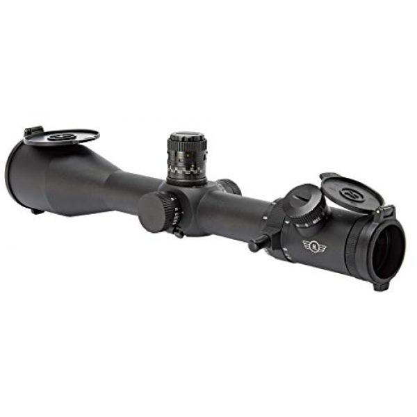 Hi-Lux Optics Rifle Scope 1 Hi-Lux Optics UD530X56-R Uni-Dial 5-30 x 56 34mm Tube Rifle Scope with Red Illuminated MIL Ranging Reticle, Black
