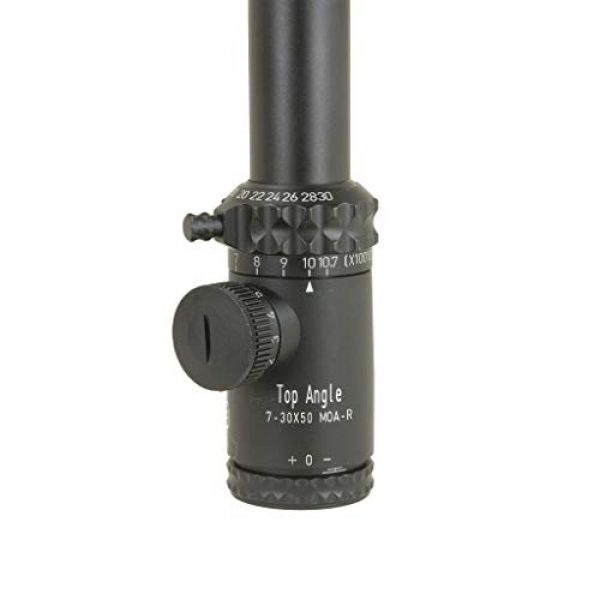 Hi-Lux Optics Rifle Scope 2 Hi-Lux Optics TP730X50MOA Top Angle 7-30 x 50 30mm Tube Rifle Scope with Green Illuminated MOA Reticle, Black