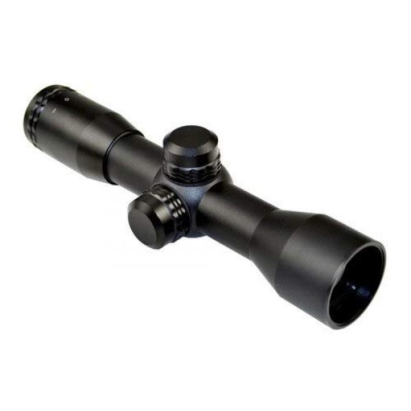 DB TAC INC Rifle Scope 5 DB TAC INC 4X32 Compact Scope with Rangefinder Reticle and 1" Dovetail Scope Rings