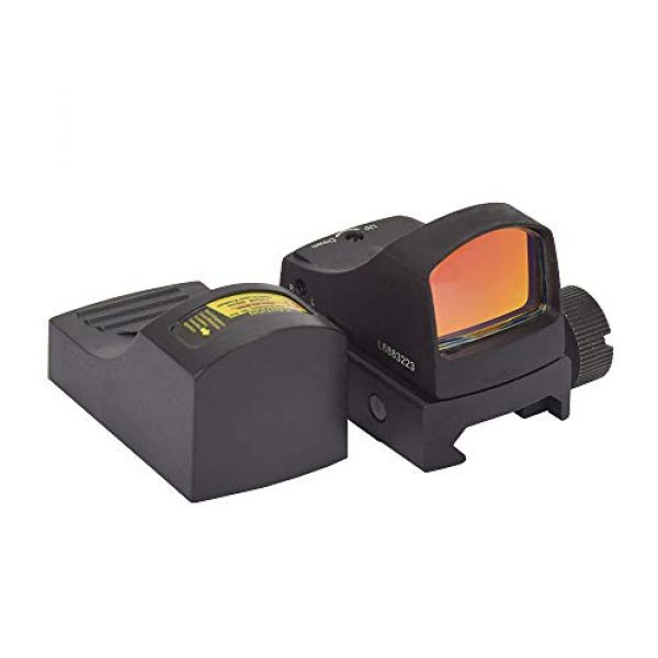 FARMSOLDIER Rifle Scope 4 FARMSOLDIER Tactical Red Dot Sight Scope Adjustable Riflescope,Mini Compact Holographic Reflex Micro Red Dot Sight Picatinny Mount Scope Rifle for Airsoft Hunting