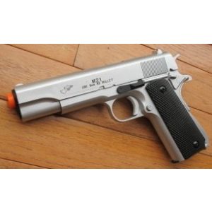 Double Eagle Airsoft Pistol 1 airsoft spring pistol m21s silver heavy weight w/bb's 1/1 scale(Airsoft Gun)