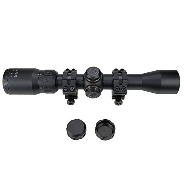 Persei Rifle Scope 6 Persei Optics Rifle Scope 1-inch Tube 2-7x 32mm 1/10 MOA Adjustments Mil-Dot Reticle with Medium Profile Scope Rings