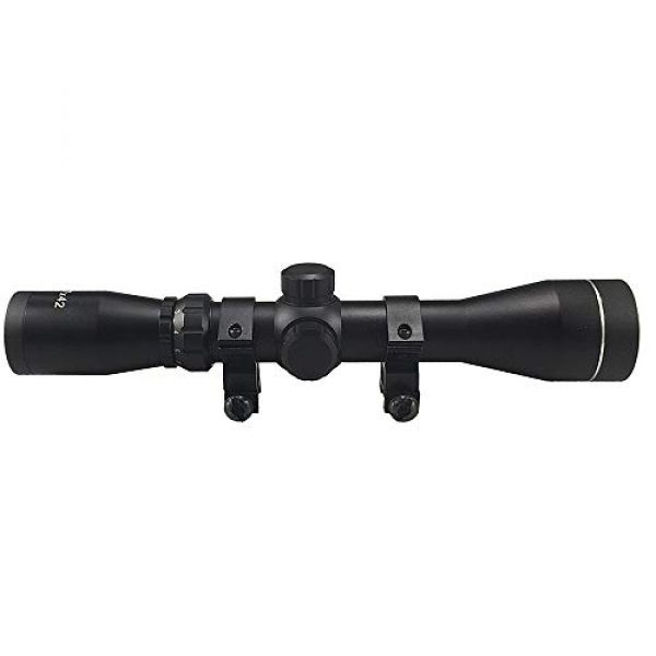 CZSM Rifle Scope 4 Long Eye Relief Scope 2-7x42 Rangefinder Reticle 30mm Tube Diameter Fits Mosin Nagant 1891/30 M39 with Mount Rings