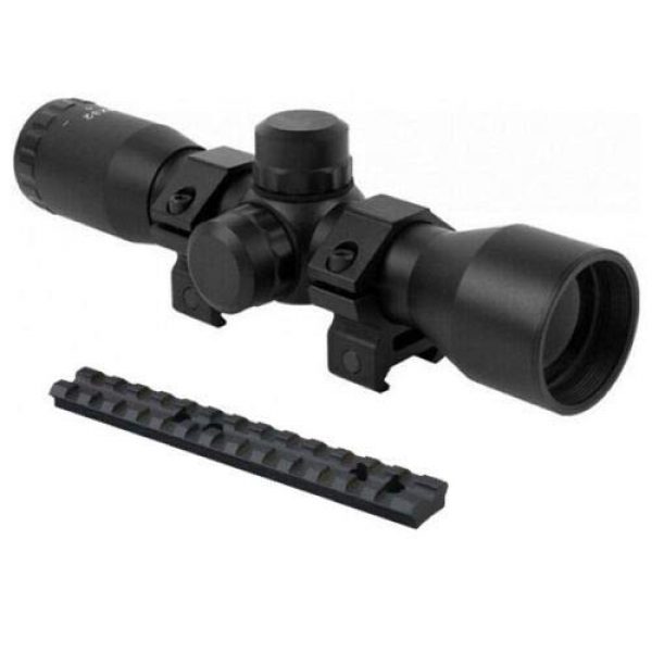 GOTICAL Rifle Scope 1 Gotical Tactical Scope Compact 4x32 Rifle Scopes .223 .308 Rifle Scope Mil-Dot Corsshair W/Scope Mounting Kit 1 Inch Scope Rings Mossberg 500 590 835 Shotgun Scope Mounts