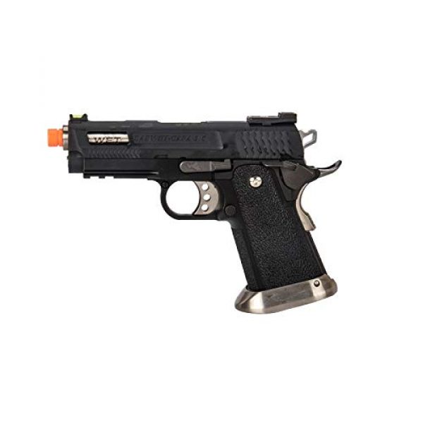 Lancer Tactical Airsoft Pistol 1 Lancer Tactical WE-Tech Hi-Capa 3.8 Brontosaurus Full Auto Gas Blowback Airsoft Pistol Black