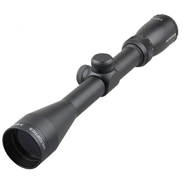VictOptics Rifle Scope 1 Victoptics PAC 3-9x40 Rifle Scope -1/4 MOA Adjust,VMD-2 Mil & Ranging Reticle, Wide Field of View
