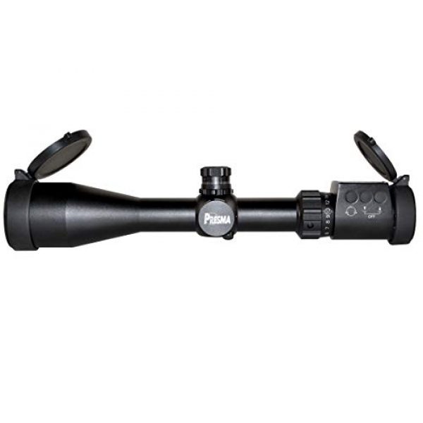 Presma Rifle Scope 2 Presma Solar Powered 3-18X50 Precision Rifle Scope with Side AO Adjustment, RXR Glass and Illuminated Orange, Green, and Blue Mil-Dot Retilce