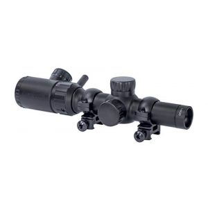 Monstrum Rifle Scope 1 Monstrum 1-4x20 Rifle Scope with Rangefinder Reticle and Medium Profile Scope Rings
