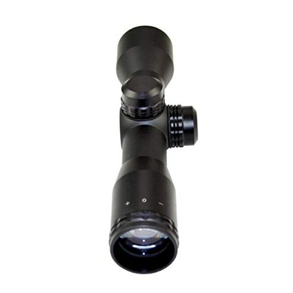 DB TAC INC Rifle Scope 4 DB TAC INC 4X32 Compact Scope with Rangefinder Reticle and 1" Dovetail Scope Rings