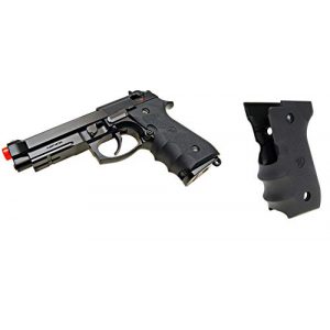 KJW Airsoft Pistol 1 KJW Tactical M9 45 Grips Gas Blowback Airsoft Pistol M9a1 Compatible WE/HFC M9 Series Airsoft Pistol Grip Ergonomic Comfort Tactical Pistol Grip Airsoft Accessory Starter Pack