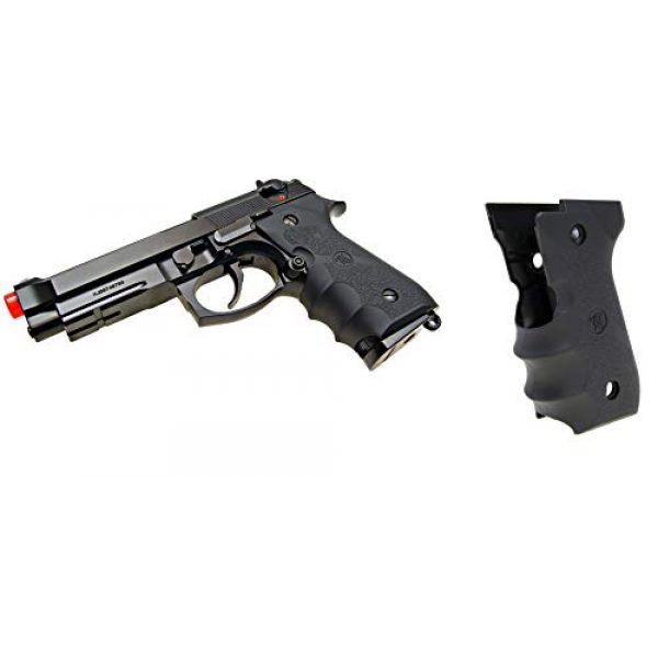 KJW Airsoft Pistol 1 KJW Tactical M9 45 Grips Gas Blowback Airsoft Pistol M9a1 Compatible WE/HFC M9 Series Airsoft Pistol Grip Ergonomic Comfort Tactical Pistol Grip Airsoft Accessory Starter Pack