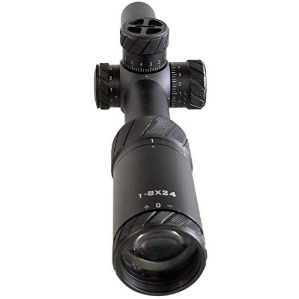 PRG Defense Rifle Scope 4 PRG Defense 4501X822PRGPR1 Model 1-8X22RS Professional Riflescopes, 1x~8X Magnification, 24mm Objective Lens Diameter, 36mm Ocular Lens Diameter, 91-88mm Eye Relief, 8-3mm Exit Pupil