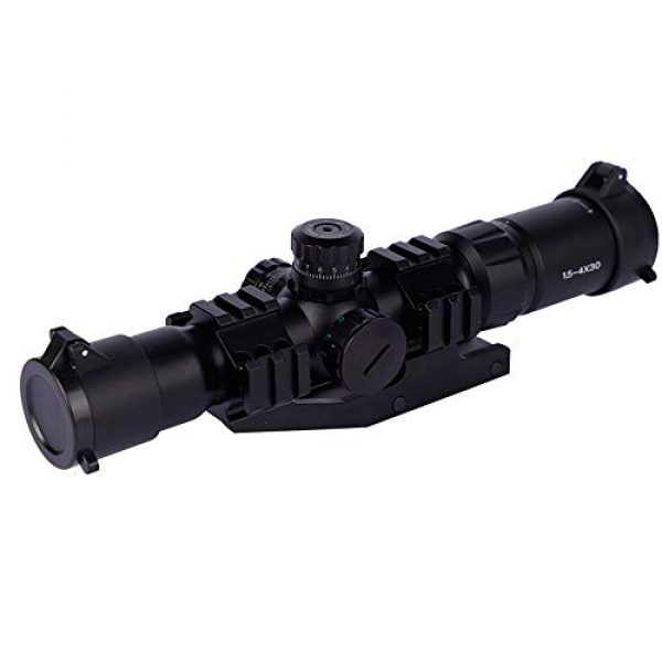 DONGYUCHUN Rifle Scope 1 DONGYUCHUN Sight Holographic Sight 1.5-4/30 Comes with Guide Rail Bracket Sight, red and Green Lights Alternate