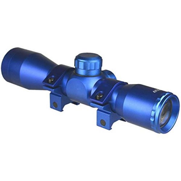 Ahlmanstr Rifle Scope 2 Ahlmanstr Blue Tactical Scope for Hunting 4x32 Compact Rifle-Scope with Rings 20mm Free Mounts Long Eye Relief Mil-Dot Reticle 223 .308 Shotgun Scope Series