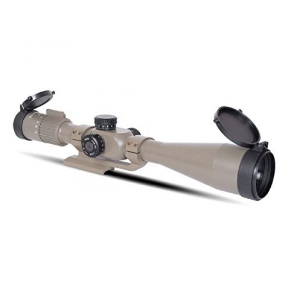Monstrum Rifle Scope 3 Monstrum Alpha Series 6-24x50 First Focal Plane FFP Rifle Scope with Parallax Adjustment | ME308 Extended Offset Scope Mount | Flat Dark Earth | Bundle