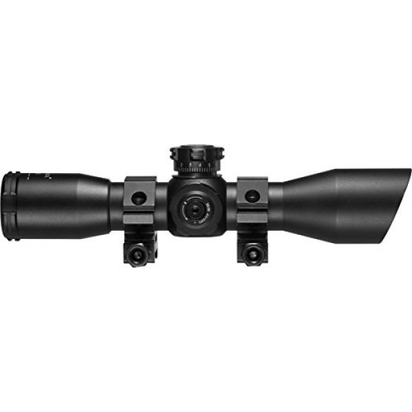 BARSKA Rifle Scope 3 BARSKA AC11876 Contour Rifle Scope 4x32 Red/Green Illuminated Mil-Dot Reticle with Picotinny/Weaver Rings