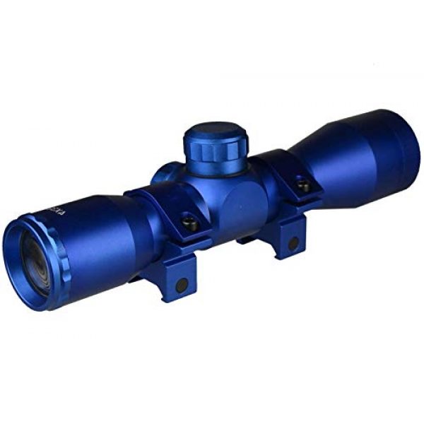 Ahlmanstr Rifle Scope 1 Ahlmanstr Blue Tactical Scope for Hunting 4x32 Compact Rifle-Scope with Rings 20mm Free Mounts Long Eye Relief Mil-Dot Reticle 223 .308 Shotgun Scope Series