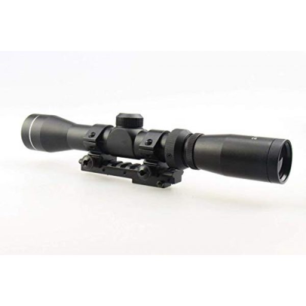 GOTICAL Rifle Scope 3 Gotical Sports Long Eye Relief Rifles P4 Scope 2-7X32 Fog and Water Resistant + Low Profile Mosin Nagant 11mm Picatinny Rail Adapter Converter 91/30 Model Scope Mount Compact Short.