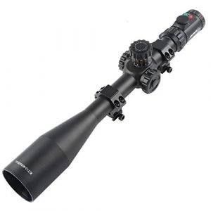 Sniper Rifle Scope 1 Sniper KT 5-40X56 SAL Rifle Scope 35mm Tube Side Parallax Adjustment Glass Etched Reticle Red Green Illuminated with Scope Rings