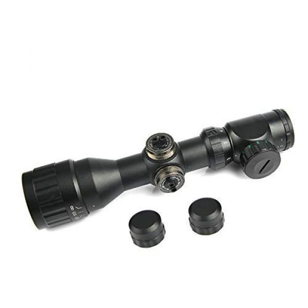 Beileshi Rifle Scope 4 Beileshi 2-6x32 Rifle Scope Red/Green Illuminated Range Finder Reticle and Parallax Adjustment with Sunshade Tube