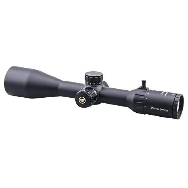 Vector Optics Rifle Scope 5 Vector Optics 3-15x50mm Second Focal Plane (SFP) Genii 1/10 MIL Tactical Riflescope with Red Illuminated Reticle, 30mm Mount Rings, Lens Cover, 3 Inch Sunshade(Black Matte)