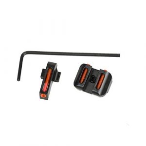 Without Rifle Scope 4 Toy Gun Sight Red dot Sight Magnification Sig Sauer P226 P229 Front and Rear Fiber Optic Sights for P228, P238, P320, P938#8 Front Group/#8 Rear Group (Color : Black)