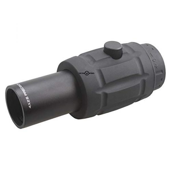 KTAIS Rifle Scope 2 KTAIS Vector Optics Tactical Adjustable 4X Magnifier fit for Red Dot Sight with Flip to Side Mount Shooting Accessories (Color : Black)