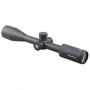 Vector Optics Rifle Scope 1 Vector Optics Hugo 4-16x44 Second Focal Plane (SFP) Riflescope, 25.4mm Tube, 1/4 MOA Per Click Adjustment, Turret Lock System, Free Mount Rings, Lens Caps, 3 Inches Sunshade