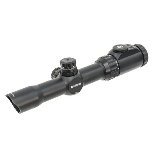 Accu-Shot Rifle Scope 1 UTG 1-8X28 30mm CQB/MRC Scope, 36-color Circle Dot, QD Rings