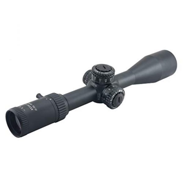 Hi-Lux Optics Rifle Scope 4 Hi-Lux Optics TAC-VF420X50 PentaLux 4-20 x 50 30mm Tube First Focal Plane Rifle Scope with Green Illuminated CW1-FFP Reticle, Black