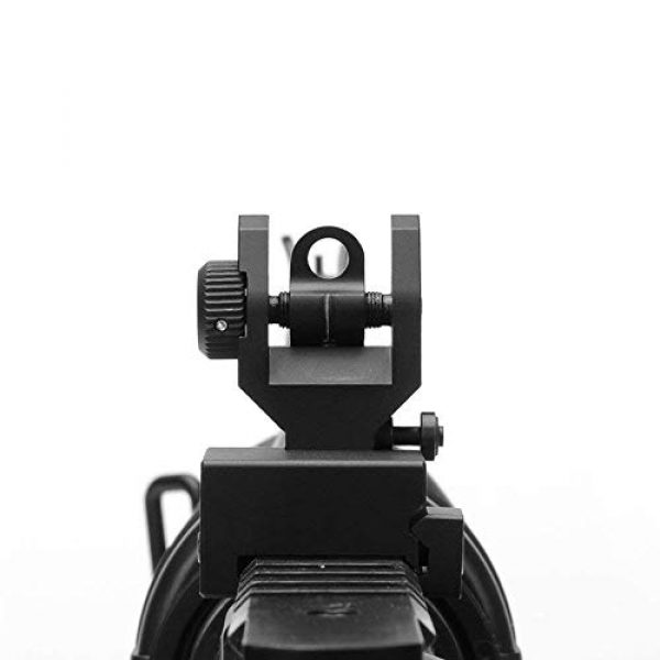 KTAIS Rifle Sight 1 KTAIS Flip up Front Rear Iron Sight Set Dual Half Moon Shape BUIS Sights fit 20mm Mount of Hunting Gun Rifle Airsoft Accessory (Color : Black)
