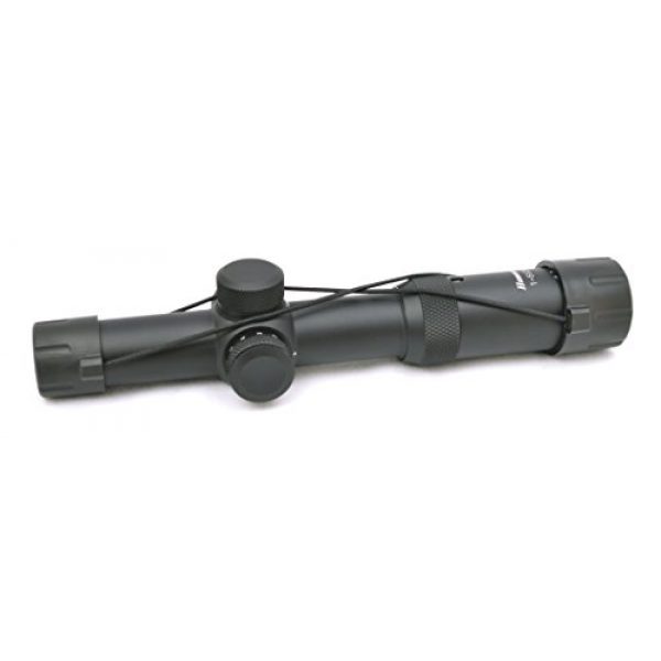 Hammers Rifle Scope 4 Hammers 1-5X24 Lightweight 30mm Tube Clean View Low Profile Quick Action Donut Dot Rifle Scope w/One Piece Offset Mount