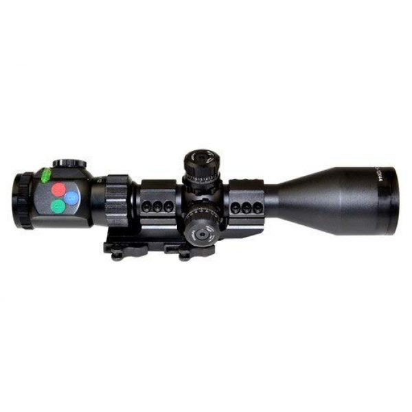 DB TAC INC Rifle Scope 3 DB TAC INC Presma EX Series Professional 3-12X44 Precision Scope, Red,Green,Blue Color RXR Reticle