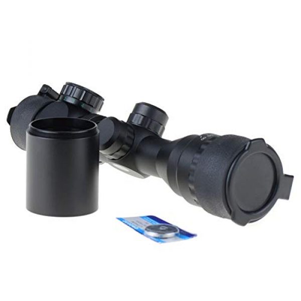 KTAIS Rifle Scope 4 KTAIS 2-6X32 Adjustable Hunting Green Red Dot Illuminated Tactical Riflescope Reticle Optical Sight Scope for Shotgun Riflescop (Color : Black)