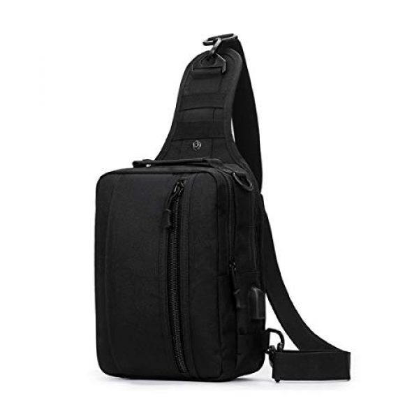 BraveHawk OUTDOORS Tactical Backpack 1 BraveHawk OUTDOORS Sling Shoulder Bag, 800D Military Nylon Multi-Purpose Daypack EDC Crossbody Pack Backpack Handbag