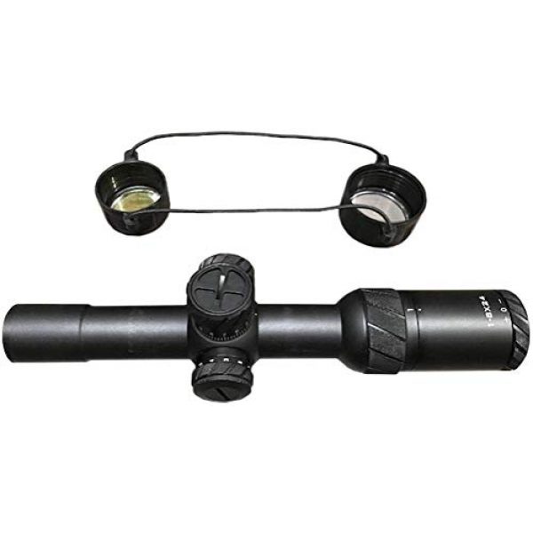 PRG Defense Rifle Scope 5 PRG Defense 4501X822PRGPR1 Model 1-8X22RS Professional Riflescopes, 1x~8X Magnification, 24mm Objective Lens Diameter, 36mm Ocular Lens Diameter, 91-88mm Eye Relief, 8-3mm Exit Pupil