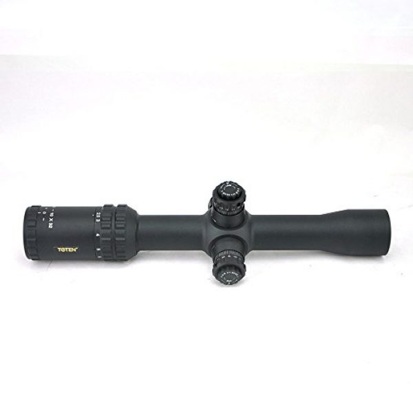 TOTEN Rifle Scope 4 TOTEN Rifle Scope 2.5-10x32DL with Picatinny Mounting Rings Gun Scope Hunting Scope for Viewing